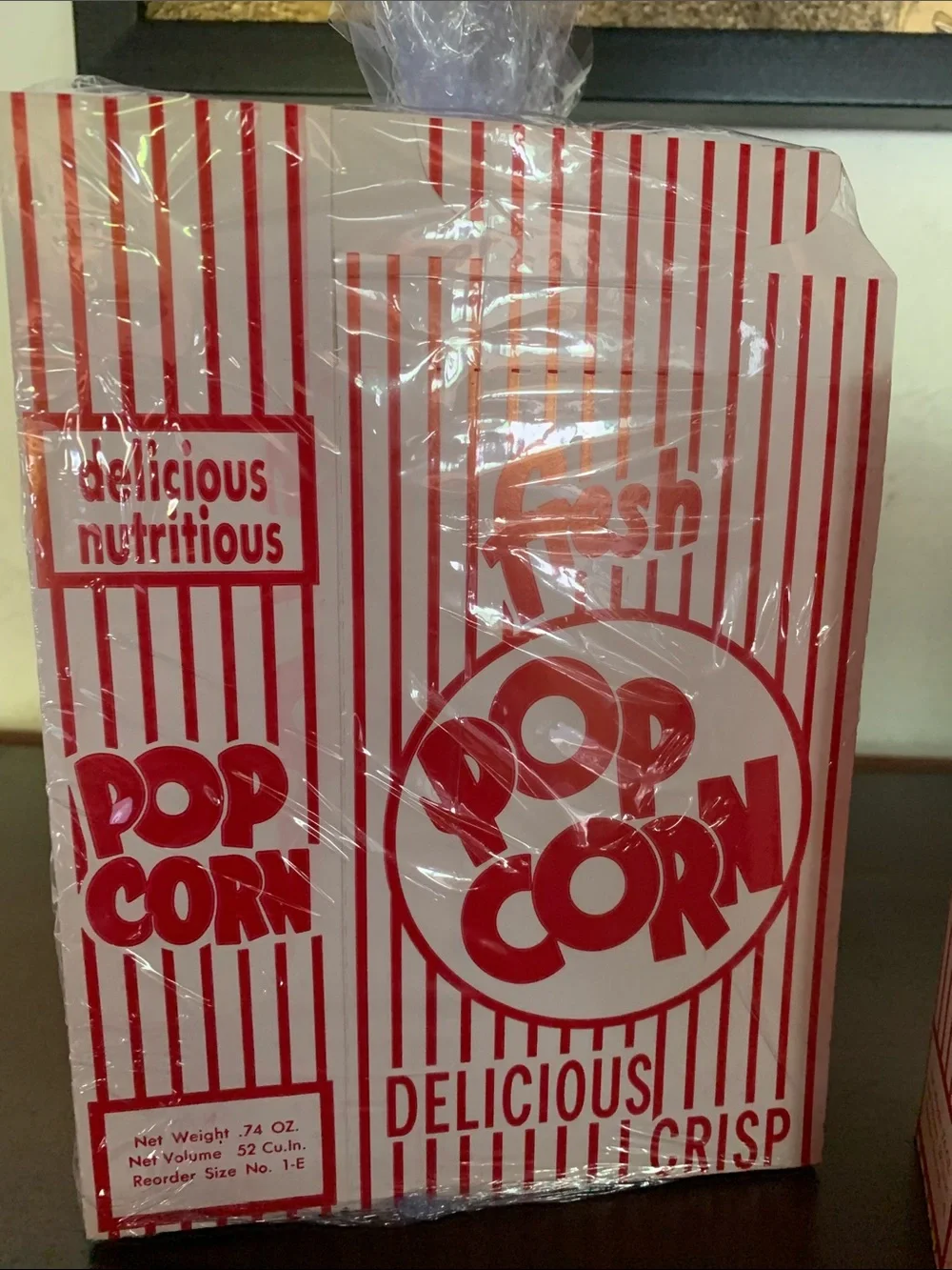 NEW Red & White Striped Popcorn Boxes